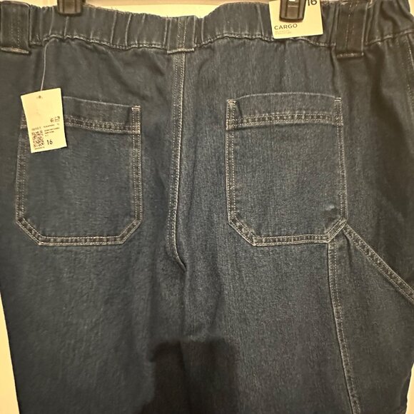 Forever 21 Plus Relaxed Fit Straight Leg Denim Cargo Pants Size 16 - Picture 10 of 14